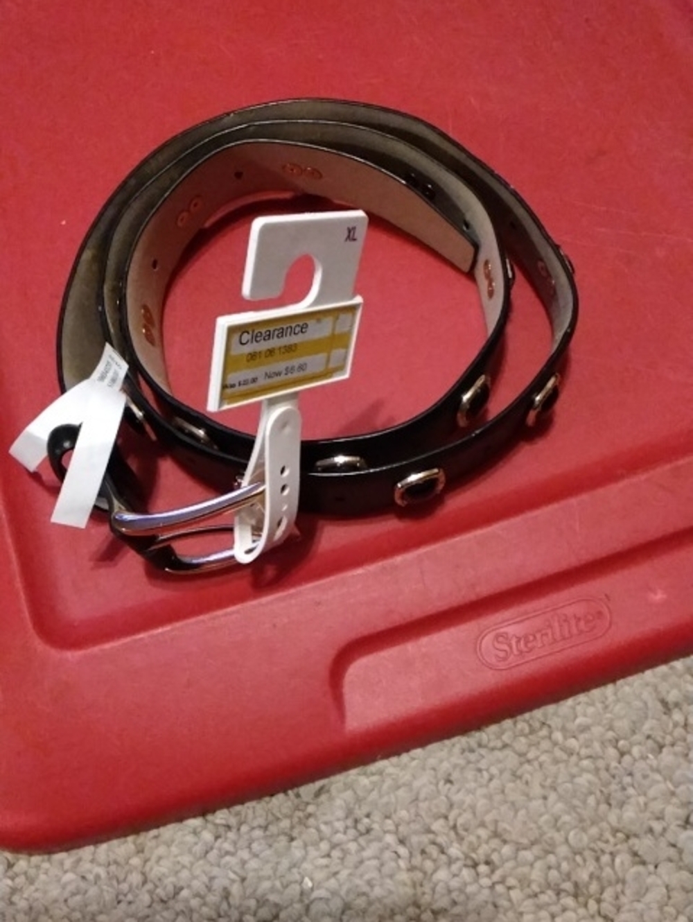Men's Black Leather Rivet Belt - Classic Casual Style